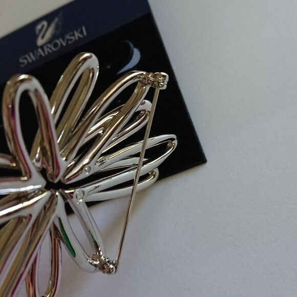 Silver tone Exquisite Swarovski BROOCH - Picture 3 of 7